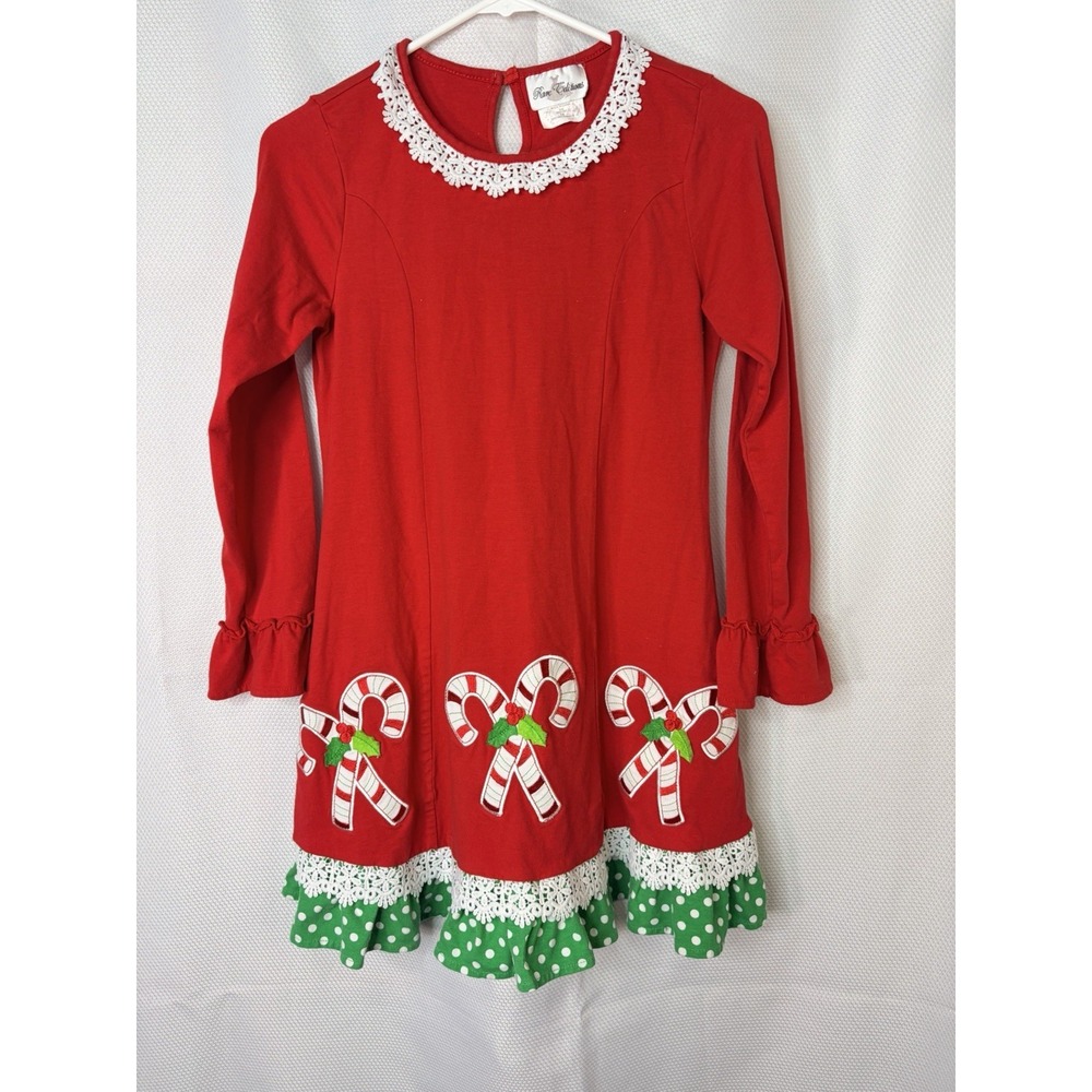 Rare Editions Christmas Candy Cane Dress - Size 14